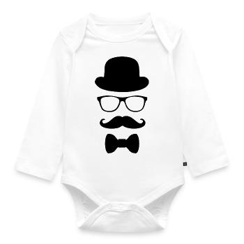gentleman - Organic Longsleeve Baby Bodysuit - white - Front