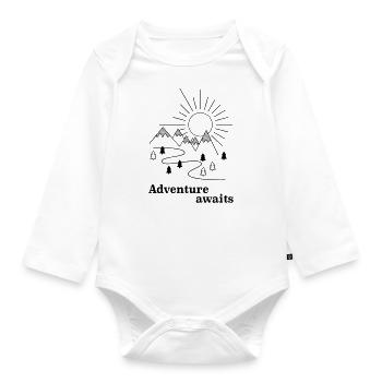 adventure - Organic Longsleeve Baby Bodysuit - white - Front