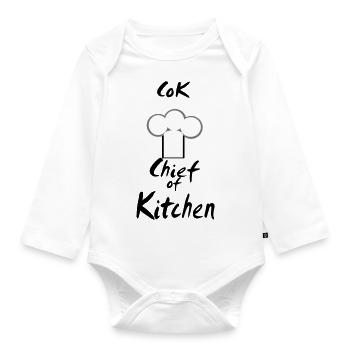 Chefkoch - Baby Bio-Langarm-Body - Weiß - Vorne