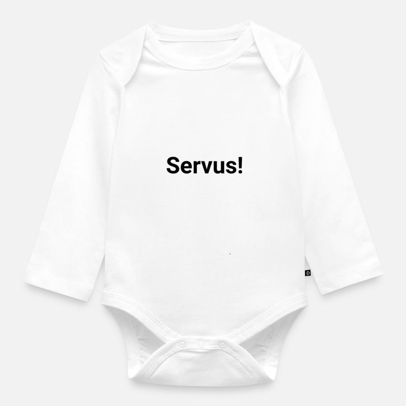 Servus! - Baby Bio-Langarm-Body - Weiß