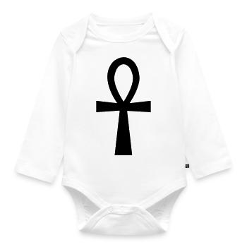 kreuz - Organic Longsleeve Baby Bodysuit - white - Front