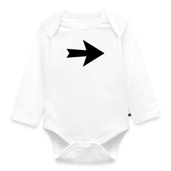 Flèche - Body Bébé bio manches longues - blanc - Devant