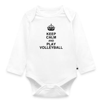 Volleyball - Volley Ball - Volley-Ball - Sport - Organic Longsleeve Baby Bodysuit - white - Front