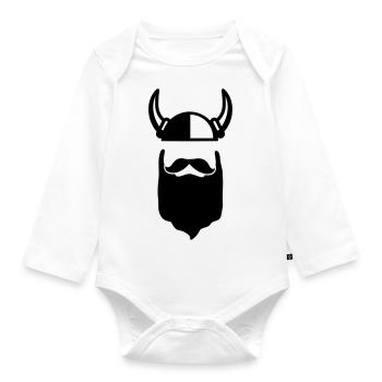 viking - Body Bébé bio manches longues - blanc - Devant