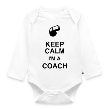 Coach / Coaching / Entraineur / Sport - Body Bébé bio manches longues - blanc - Devant