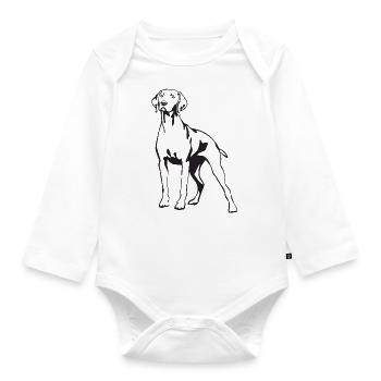 Rhodesian Ridgeback Geschenke RR Hundeliebhaber - Baby Bio-Langarm-Body - Weiß - Vorne