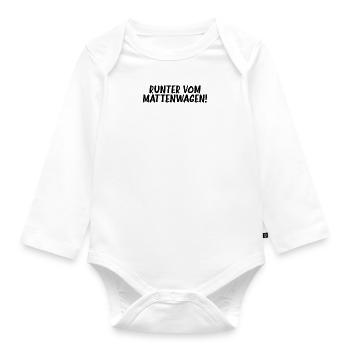 Runter vom Mattenwagen Sportlehrer Lehrer Sport - Baby Bio-Langarm-Body - Weiß - Vorne