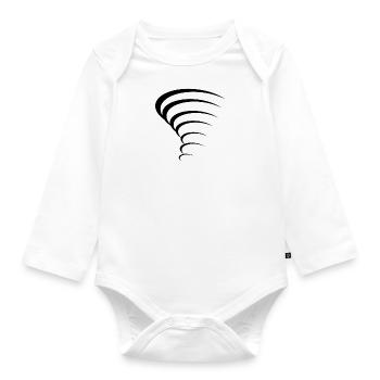 Tornado Design - Baby Bio-Langarm-Body - Weiß - Vorne