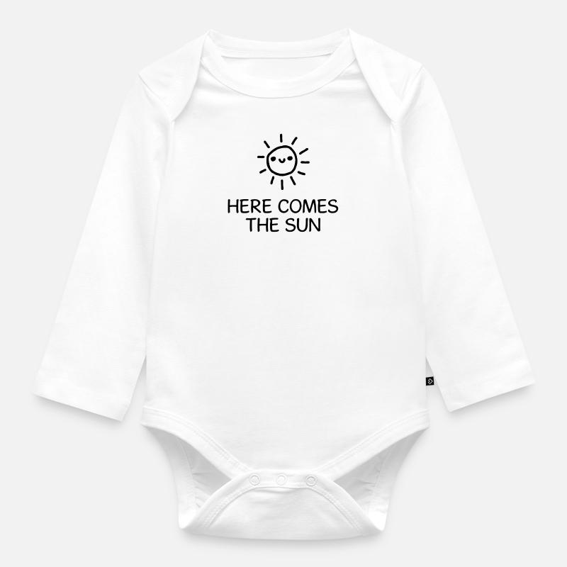 Here Comes The Sun - Body Bébé bio manches longues - blanc
