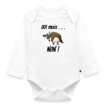 Oui mais Non! - Body Bébé bio manches longues - blanc - Devant