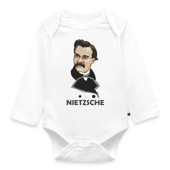 Nietzsche - Organic Longsleeve Baby Bodysuit - white - Front