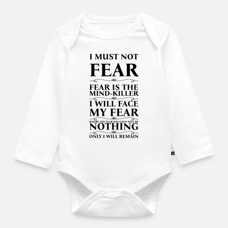 Je ne dois pas avoir peur! - Body Bébé bio manches longues - blanc