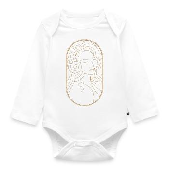Beauty Artdeco Digital Art Prints - Sammlerstücke - Baby Bio-Langarm-Body - Weiß - Vorne