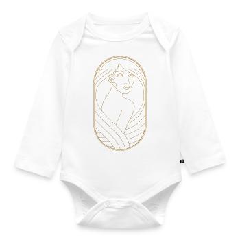 Beauty Artdeco Digital Art Prints - Sammlerstücke - Baby Bio-Langarm-Body - Weiß - Vorne
