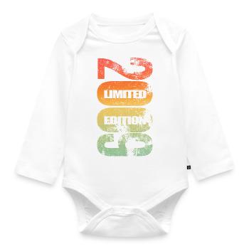 Limited Edition 2009 Geburtstag 2009 geboren Retro - Baby Bio-Langarm-Body - Weiß - Vorne