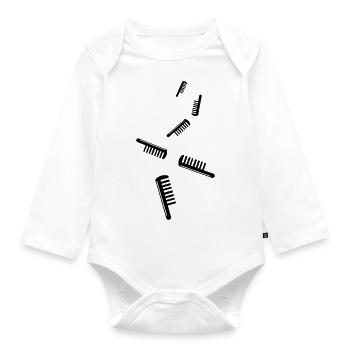 Kamm Friseur icon - Baby Bio-Langarm-Body - Weiß - Vorne