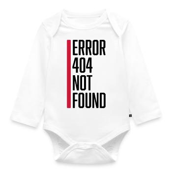 Error 404 not found - Organic Longsleeve Baby Bodysuit - white - Front