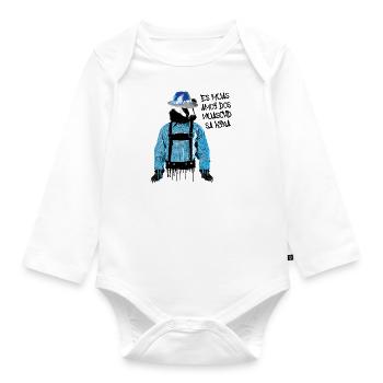 dachs ,lederhose,stinktier,tracht,volksfest - Baby Bio-Langarm-Body - Weiß - Vorne