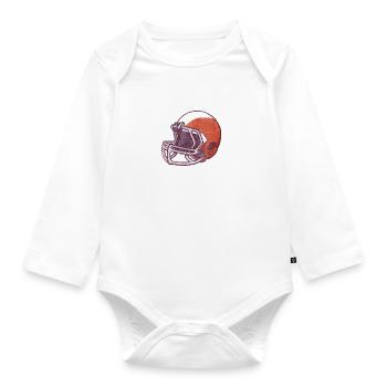 Game Day Football Helm Vintage American Football - Baby Bio-Langarm-Body - Weiß - Vorne