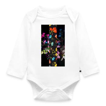 Tief Night Garden - Baby Bio-Langarm-Body - Weiß - Vorne