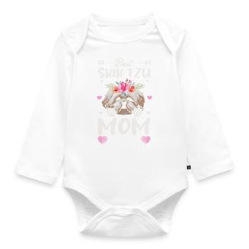 Best Shih Tzu Mom Ever Funny Shih Tzu Dog Owner - Baby Bio-Langarm-Body - Weiß - Vorne