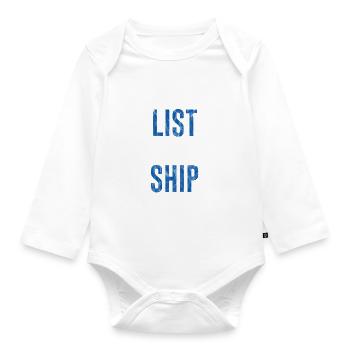 Pick List Sell Ship Repeat 4 - Baby Bio-Langarm-Body - Weiß - Vorne