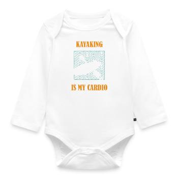 Faire du kayak en tant que Cardio Canoe Whitewater - Body Bébé bio manches longues - blanc - Devant