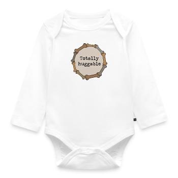 Totally huggable - Organic Longsleeve Baby Bodysuit - white - Front