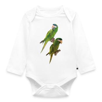 The Noble Macaw - Organic Longsleeve Baby Bodysuit - white - Front