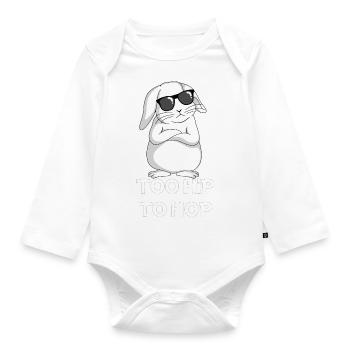Lapin de Pâques Enfants Lapin de Pâques Lapin - Body Bébé bio manches longues - blanc - Devant