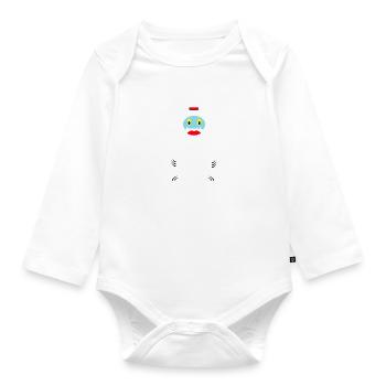 Mrs Yeti - Charakter - Baby Bio-Langarm-Body - Weiß - Vorne