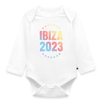Ibiza 2023 - Body Bébé bio manches longues - blanc - Devant