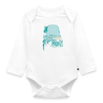 Venice and its Gondolas: Elegant Illustration - Organic Longsleeve Baby Bodysuit - white - Front
