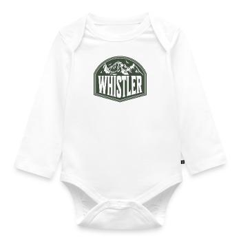 Whistler British Columbia Canada - Organic Longsleeve Baby Bodysuit - white - Front