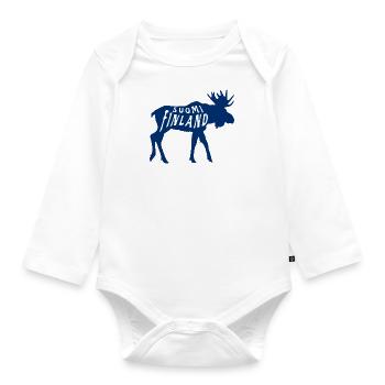 Suomi Finlande Orignal - Body Bébé bio manches longues - blanc - Devant
