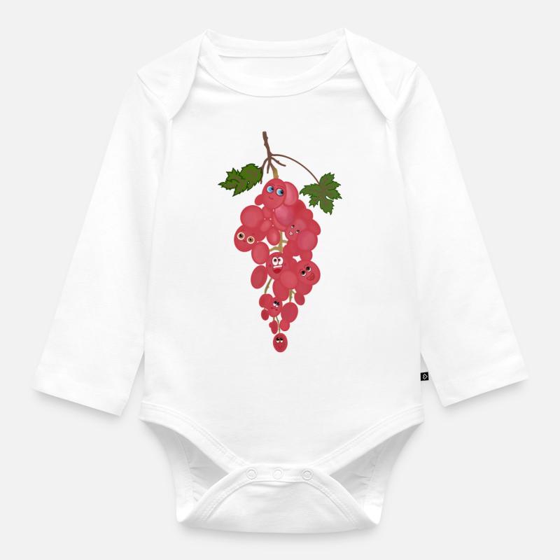 Raisins - Body Bébé bio manches longues - blanc