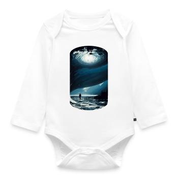 a world beyond - Organic Longsleeve Baby Bodysuit - white - Front