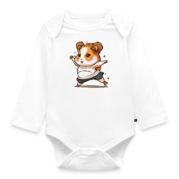 Hamsters Groove - Body Bébé bio manches longues - blanc - Devant