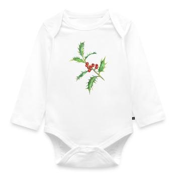 Holly - Organic Longsleeve Baby Bodysuit - white - Front