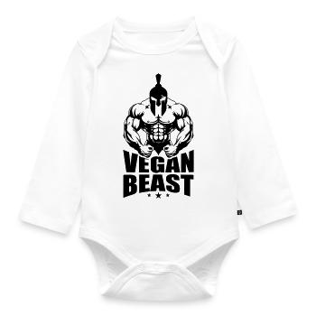 Spartaner Vegan Beast - Baby Bio-Langarm-Body - Weiß - Vorne
