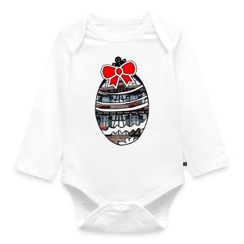 Alsace Easter egg - Organic Longsleeve Baby Bodysuit - white - Front