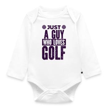 Golf - Golfclub Goldspieler Birdie Elite Luxus - Baby Bio-Langarm-Body - Weiß - Vorne