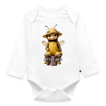 Little Bee - Organic Longsleeve Baby Bodysuit - white - Front