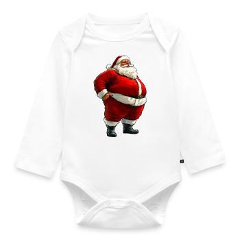 Père Noël - Body Bébé bio manches longues - blanc - Devant