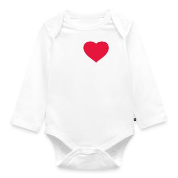 I LOVE BOSNIA Bosnien - Baby Bio-Langarm-Body - Weiß - Vorne