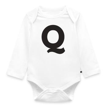 Q - Organic Longsleeve Baby Bodysuit - white - Front