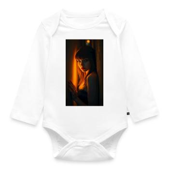 SWS MIDNIGHT - Organic Longsleeve Baby Bodysuit - white - Front