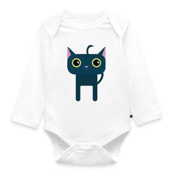 Sweet Cat cadeau idéal pour les amoureux des chats - Body Bébé bio manches longues - blanc - Devant