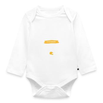 future rider as dad gift birth father son - Organic Longsleeve Baby Bodysuit - white - Front