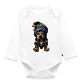 Stylish Pup - Baby Bio-Langarm-Body - Weiß - Vorne